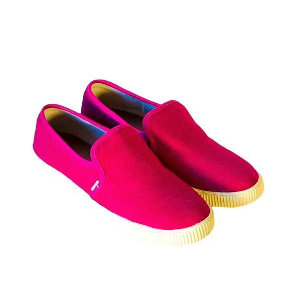 TOMS Heritage Canvas Clemente  Fuchsia / Hot Pink ~ Women's Size 6 - Picture 2 of 7